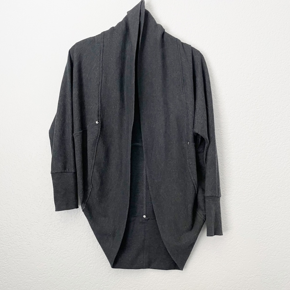 Bluenotes Cocoon Open Cardigan Dark Gray XS